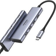 Ugreen USB-C rozbočovač USB-A, HDMI 4K 60Hz, SD, TF