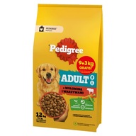 PEDIGREE suché krmivo pre psov s hovädzím mäsom a zeleninou 12kg 9kg+3kg ZDARMA