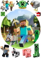 Tortová oblátka MINECRAFT Postavičky cukor A4