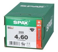 Čierne skrutky SPAX 4x60 T20 plný závit 200 ks