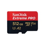 SanDisk microSDXC Extreme Pro 512 GB 200/140 MB/s A2 C10 V30 UHS-I U3