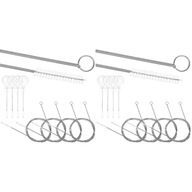 Nástroje na čistenie odtoku Čistiaca kefa Kábel 8 súprav