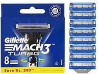 GILLETTE MACH 3 TURBO ČEPEĽOVÝ STROJOVÝ Nôž x8