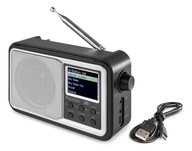 DIGITÁLNE rádio DAB+ FM tuner Batéria BT SILVER