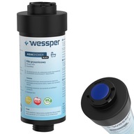 Sprchový vodný filter Wessper Aqua Black, ktorý zmäkčuje vodu