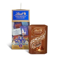 Lindt súprava cukroviniek, čokolády 500g + LINDOR pralinky, lieskový orech 200g