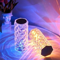 Farba meniaca sa krištáľová stolová nočná lampa Diamond Projector Rose