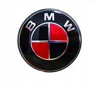 BMW 82mm červeno-čierna klapka kapoty CARBON LOGO