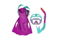 Potápačský set Ružová maska, plutvy, šnorchl Bestway 25046