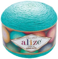 Batiková priadza Alize Diva Ombre - 7370 TYRKYSOVÁ - 875m / 250g 100% mikroakryl