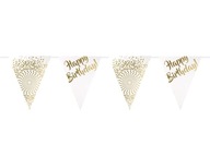 Narodeninový banner Happy Birthday vlajky, zlaté 6m