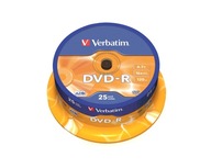 DVD-R VERBATIM AZO 4,7GB 16X MATNÁ TORTA 25KS