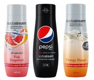 SodaStream sirup x3 BEZ CUKRU ovocie + Pepsi MAX