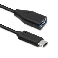 Qoltec USB 3.1 typ C samec kábel | USB 3.0 A samica