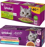 Whiskas zmes príchutí a aromatická zmes jedla v želé a omáčka 80x85g