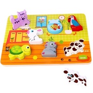 TOOKY TOY Robustné puzzle tvary zvieratiek