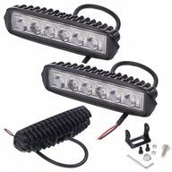 PRACOVNÁ LAMPA PANEL 6 LED 18W 12V 24 IP67 E9 x2