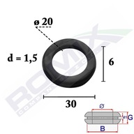 Univerzálna gumená priechodka 20x30x6 mm x5 ks