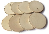 Drevené plátky 8 ks Brezové guličky rezané 10-12 cm