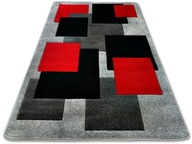 Vlysový koberec 3D 160x220 Tkané šedé hrubé farby