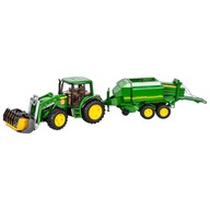 Traktor John Deere 6920 s nakladačom + lis na slamu John Deere Bruder