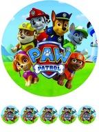 Tlapková patrola tortová oblátka PAW PATROL Kruhové znaky Potlač cukru A4