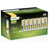 6x LED KAPSULOVÁ Žiarovka MINI G4 4W = 30W 3000K TEPLÁ FARBA 12V LUMILED