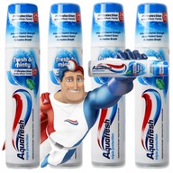 Zubná pasta Aquafresh s dávkovačom 4 ks SET