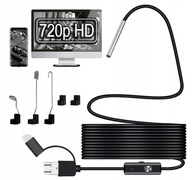 ENDOSCOPE HD inšpekčná kamera 5m 6 LED Android USB-C PRE MOTOROVÉ POTRUBIE