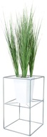 Kovový podkrovný stojan na kvety Filo strieborný, 40 cm
