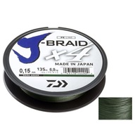 Daiwa pletená šnúra 0,13 mm / 5,9 kg / 135 m J-Braid X4 d.gr