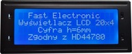 LCD displej 4x20 20x4 HD44780 2004 Arduino