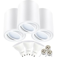 3x svietidlo HALOGEN SPOT TUBE + LED GU10 na povrch