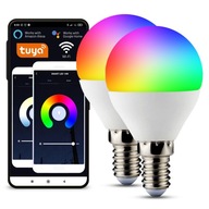 2x Smart RGB E14 5,5W WIFI TUYA LED žiarovka