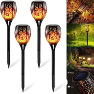 4X SOLÁRNE LED LAMPA EFEKT OHŇA PLAMEŇA