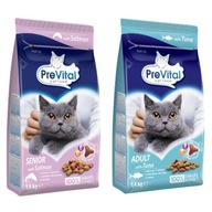 PreVital suché krmivo pre MAČKU, ZMES RYBÍCH PRÍCHUŤÍ, 2x1,4 kg