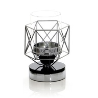 Svietnik Glamour Lantern Chrome Strieborný krištáľ