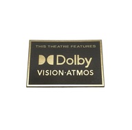 Znak DOLBY VISION ATMOS zlatý 290x190mm