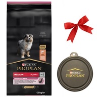 Purina PRO PLAN Medium Puppy Sensitive Losos 12 kg + zadarmo