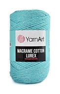 Šnúrka YarnArt Macrame Bavlna Lurex 733 modrá