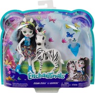 ENCHANTIMALS BÁBIKA ZELENA ZEBRA + veľké zvieratko