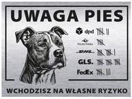 Tablet 20x15 pozornosť psa vstúpite svojím vlastným rizikovým pit bull