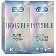 DUREX INVISIBLE veľké veľké kondómy 20 ks XL