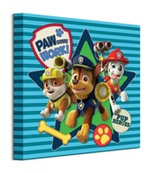 Paw Patrol Chase Rubble Obraz na plátne 30x30 cm