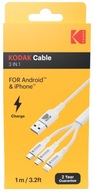 KODAK USB 3v1 USB kábel pre telefón USB-C USB TYPE-C LIGHTNING MicroUSB