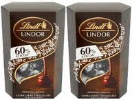 2x200g LINDT Lindor pralinky extra tmavé 60%