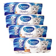 QUEEN COMFORT TOALETNÝ PAPIER 40 ROLČIEK 3 VRST