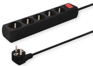 Savio Power Strip 5 zásuviek 5 m čierny