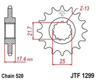 JT PREDNÉ OZNAČENIE HONDA CB 250 '96-07' VT/VTR 250 '98-17' (REŤAZ 520)