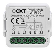 Modul OXT Smart Smart Mini Relay 2 Circuits WiFi Tuya App